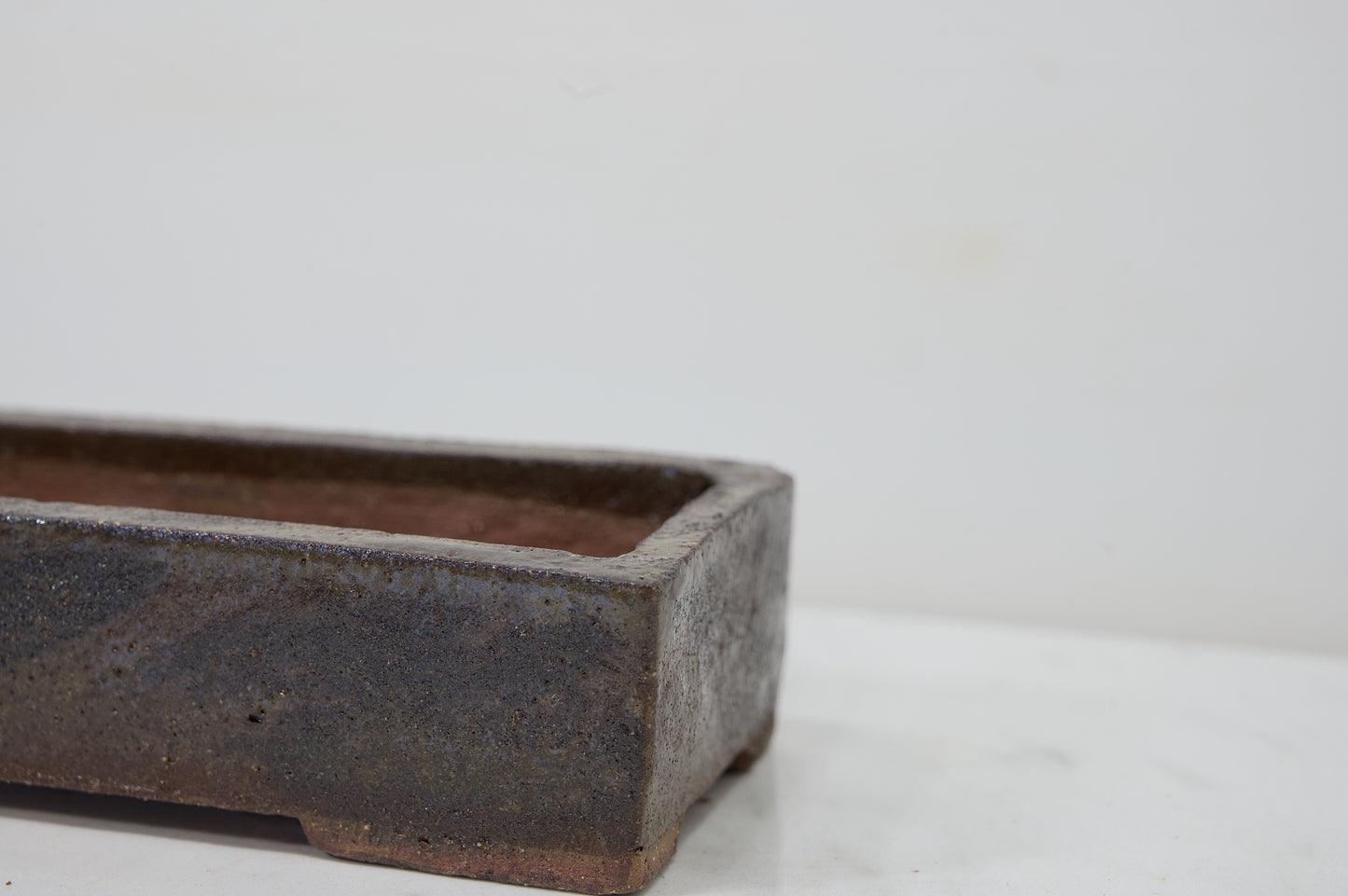 Glazed 17.5cm Rustic 'Mame' Ceramic Trough Pot