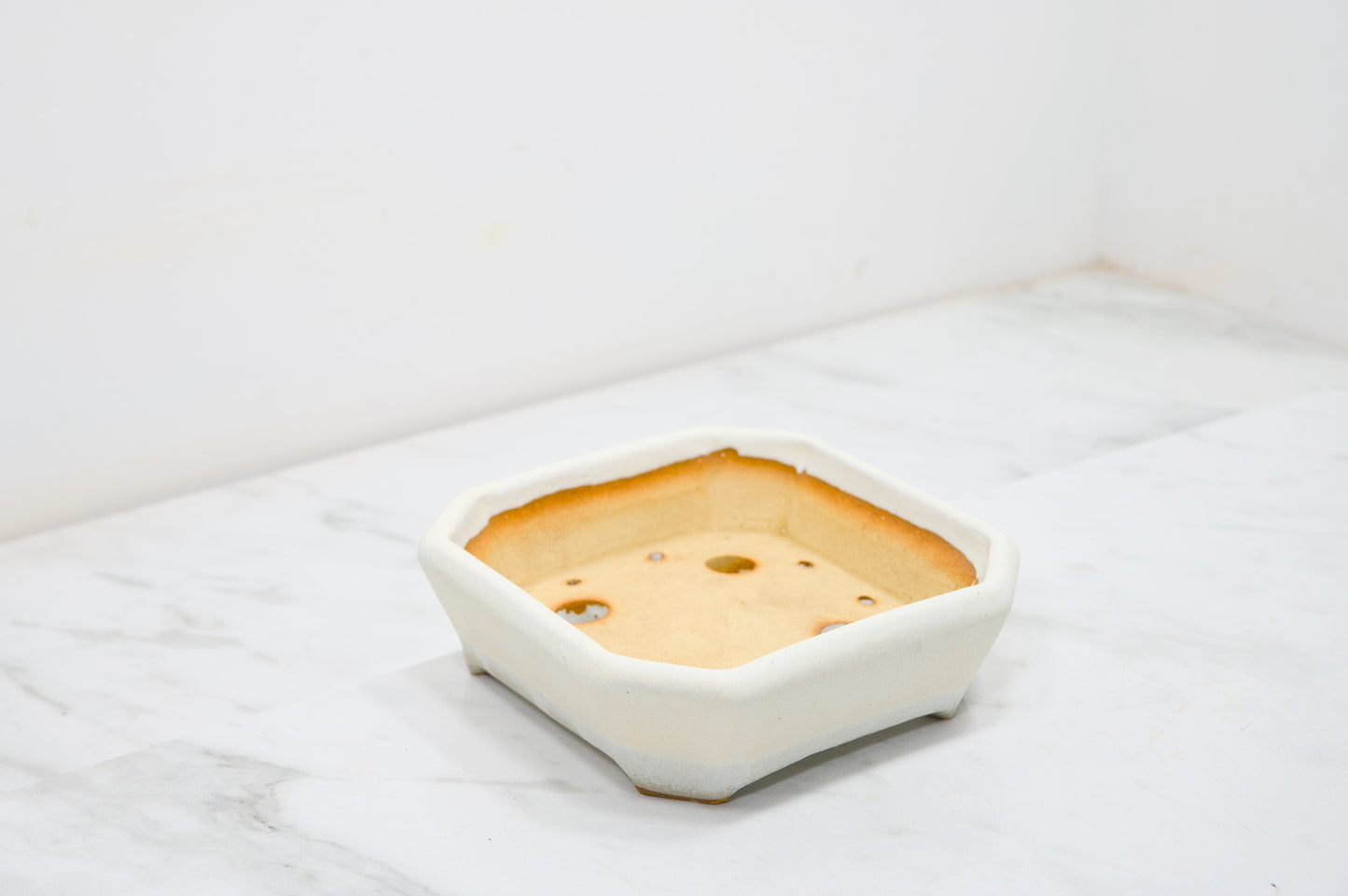 Romantic Cream Shallow Square Ceramic 14cm Dish