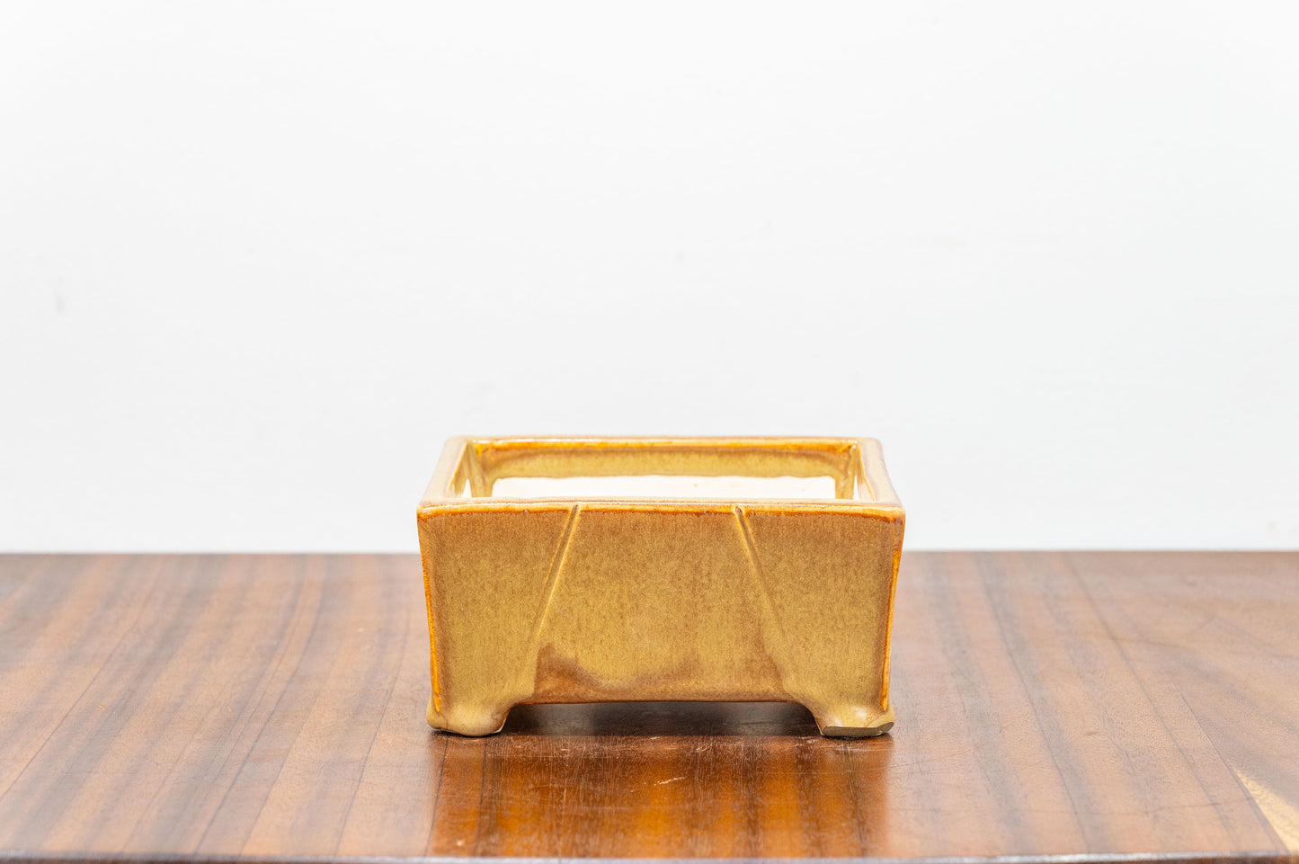 Topaz Rectangular DEEP White Stoneware Bonsai Pot 12cm