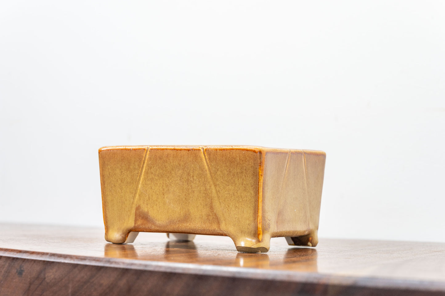 Topaz Rectangular DEEP White Stoneware Bonsai Pot 12cm