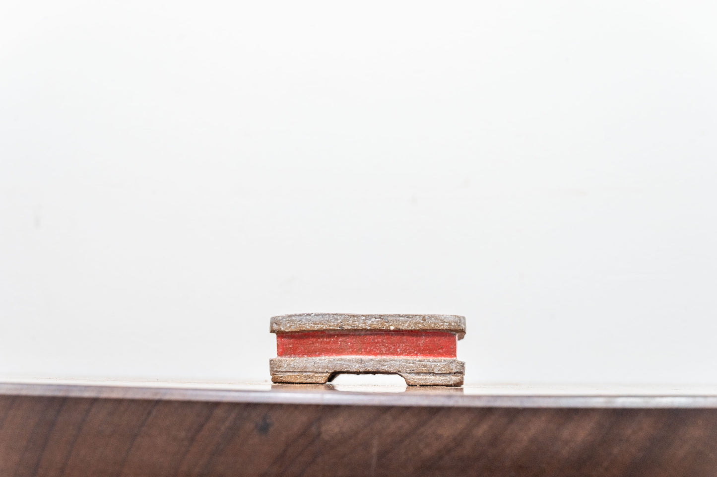 Splashed Satin - Red  Ceramic 8cm Bonsai Vessel