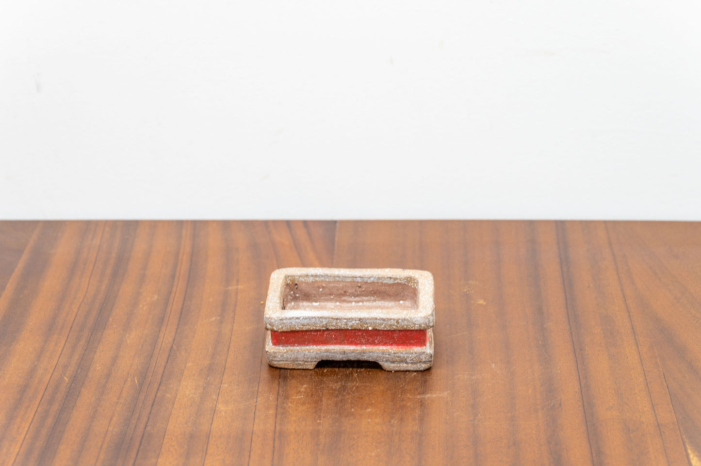 Splashed Satin - Red  Ceramic 8cm Bonsai Vessel