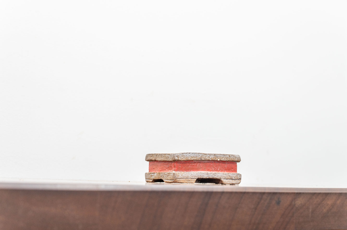 Splashed Satin - Red  Ceramic 8cm Bonsai Vessel