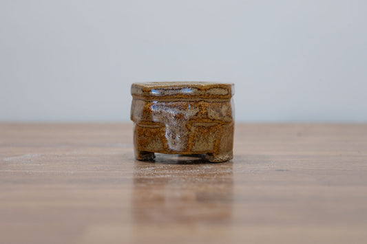 Topaz Hand Carved Ceramic Bonsai Pot 6cm