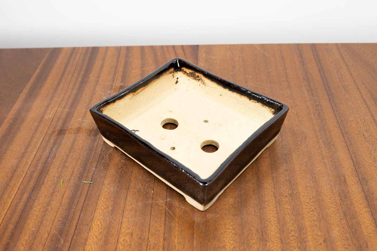 Dark Brown Rectangular Bonsai Pot 12.5cm