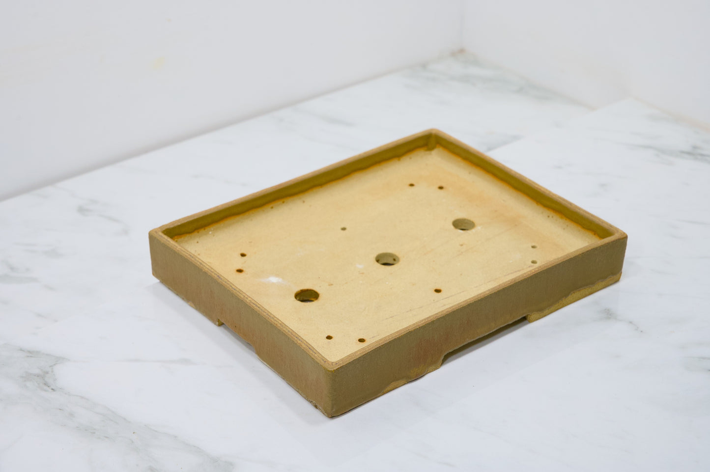 Venus Brown Rectangular Ceramic Bonsai Dish 24cm