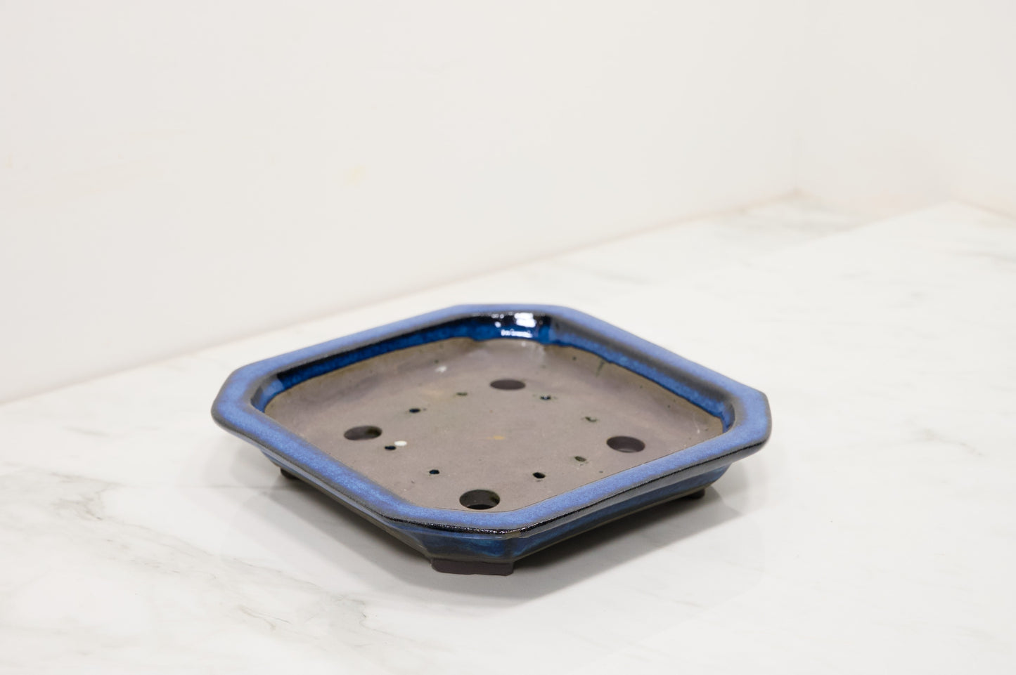 Blue Opal Shallow Square Ceramic 18cm Dish