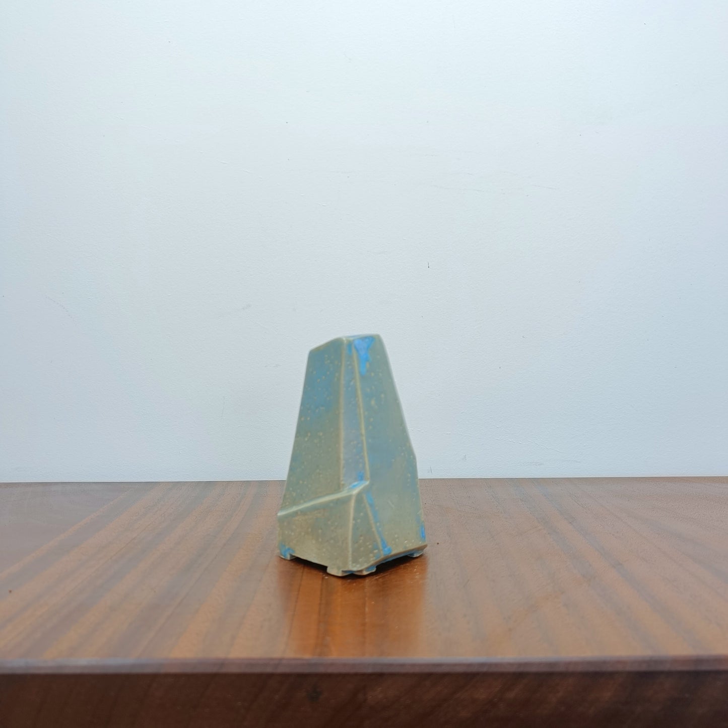 Symphony Blue CARVED Cascade Ceramic Bonsai Pot 7cm x 12cm