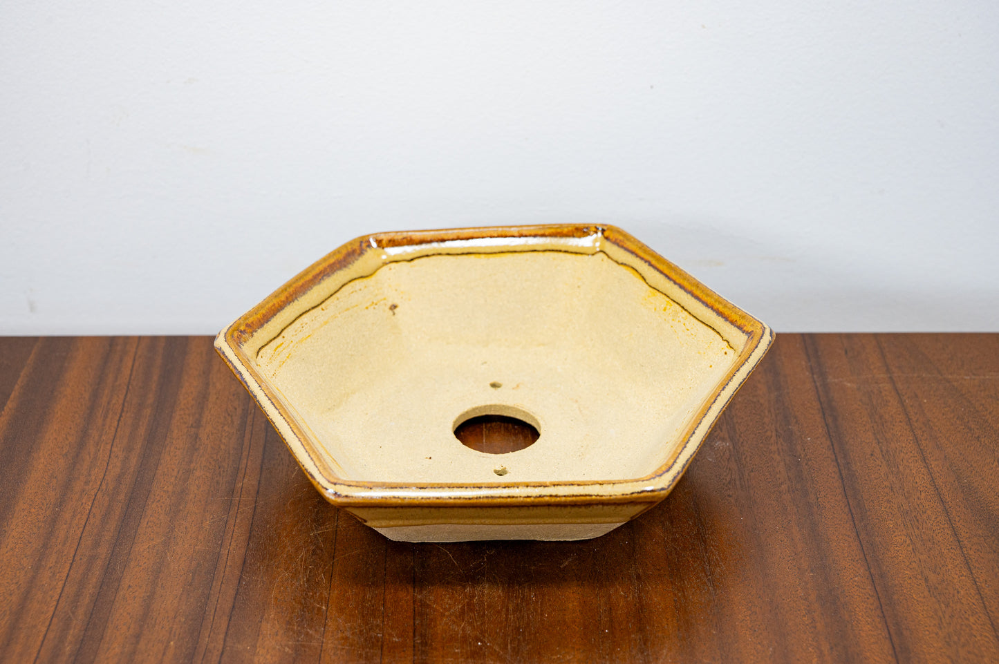 Topaz DEEP Hexagon Bonsai Dish 20cm - USED