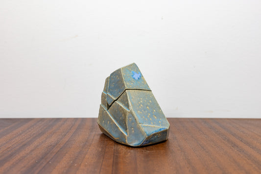 Symphony Blue CARVED Ceramic INCENSE Burner