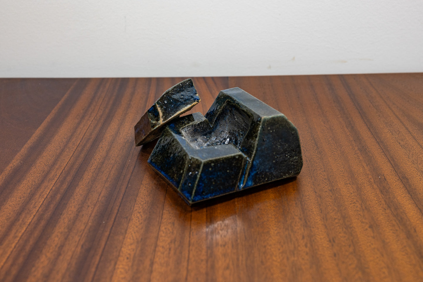 Blue Ebony CARVED Ceramic INCENSE Burner