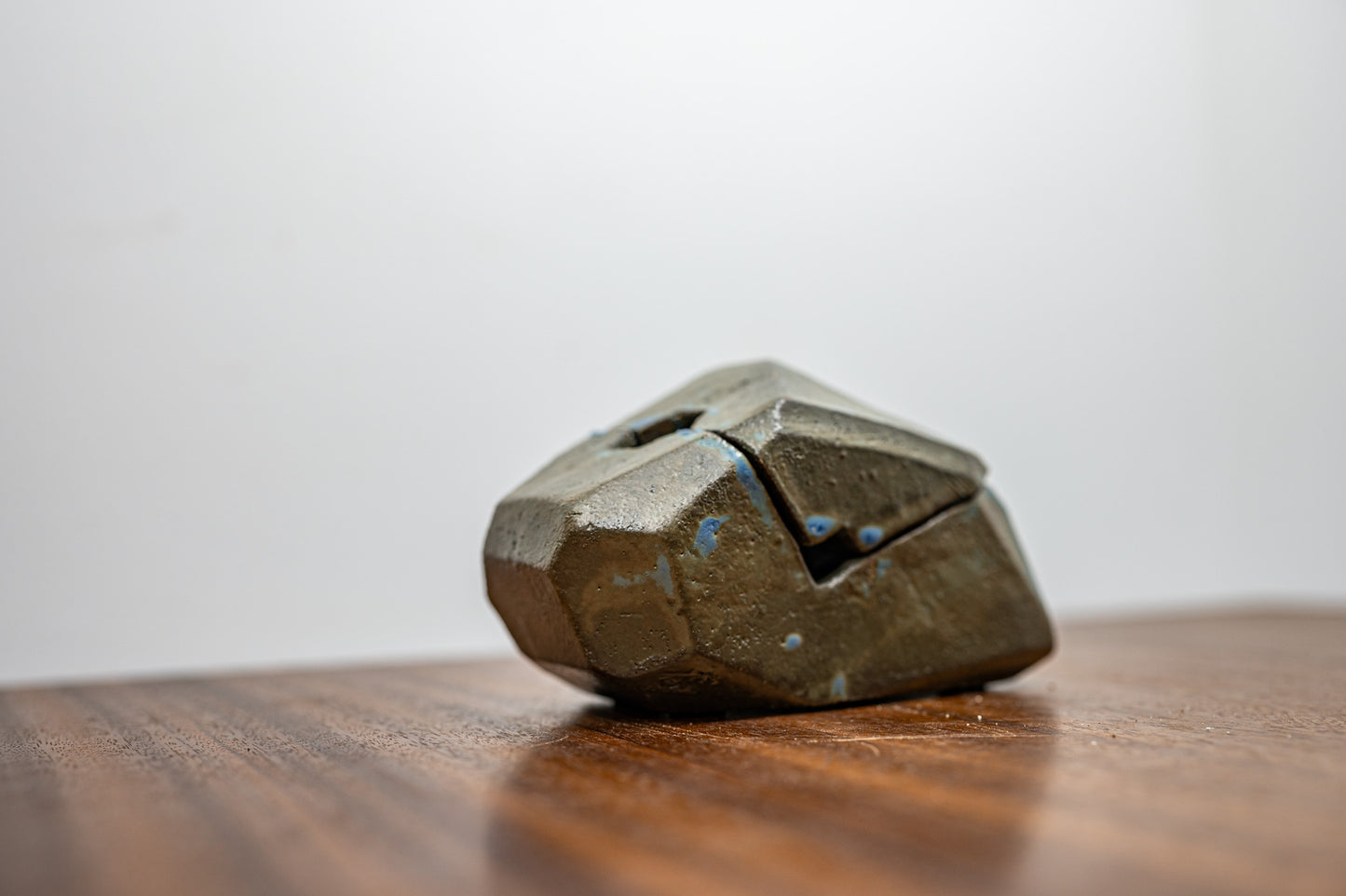 Blue / Grey CARVED Ceramic INCENSE Burner