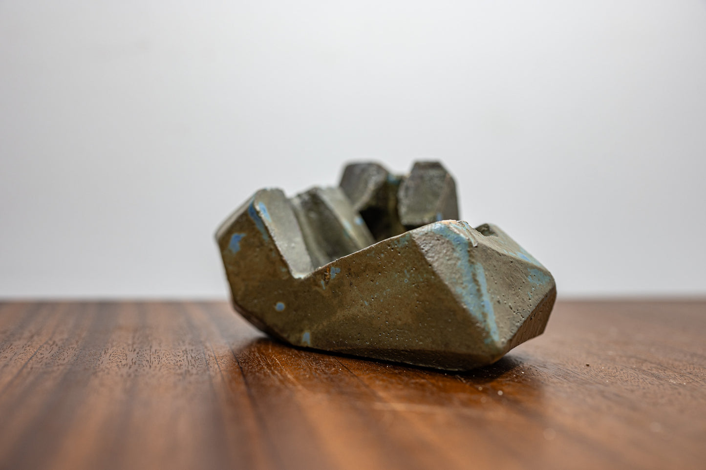 Blue / Grey CARVED Ceramic INCENSE Burner