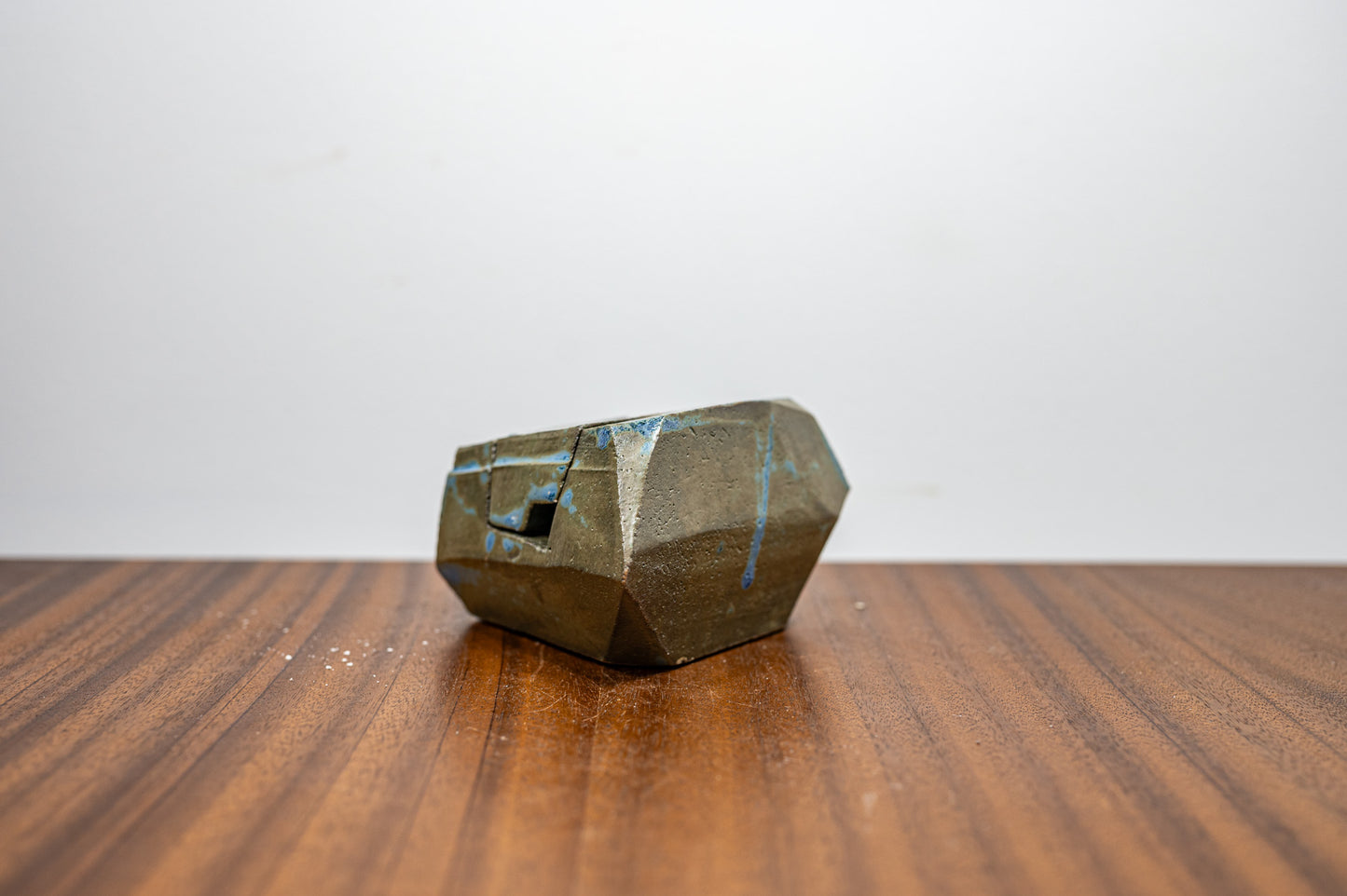 Blue / Grey CARVED Ceramic INCENSE Burner