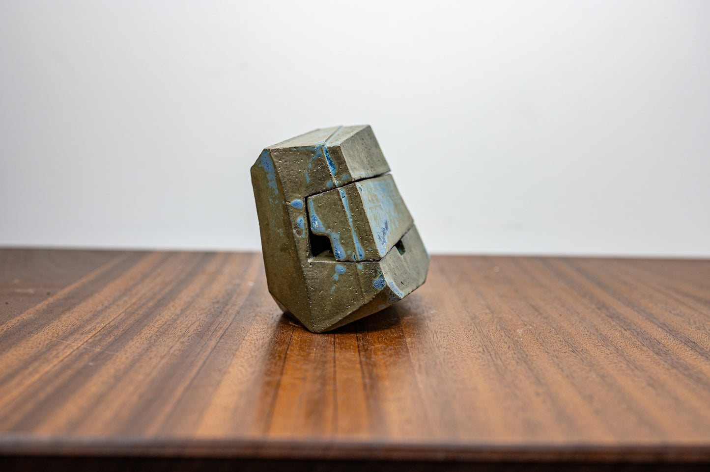 Blue / Grey CARVED Ceramic INCENSE Burner