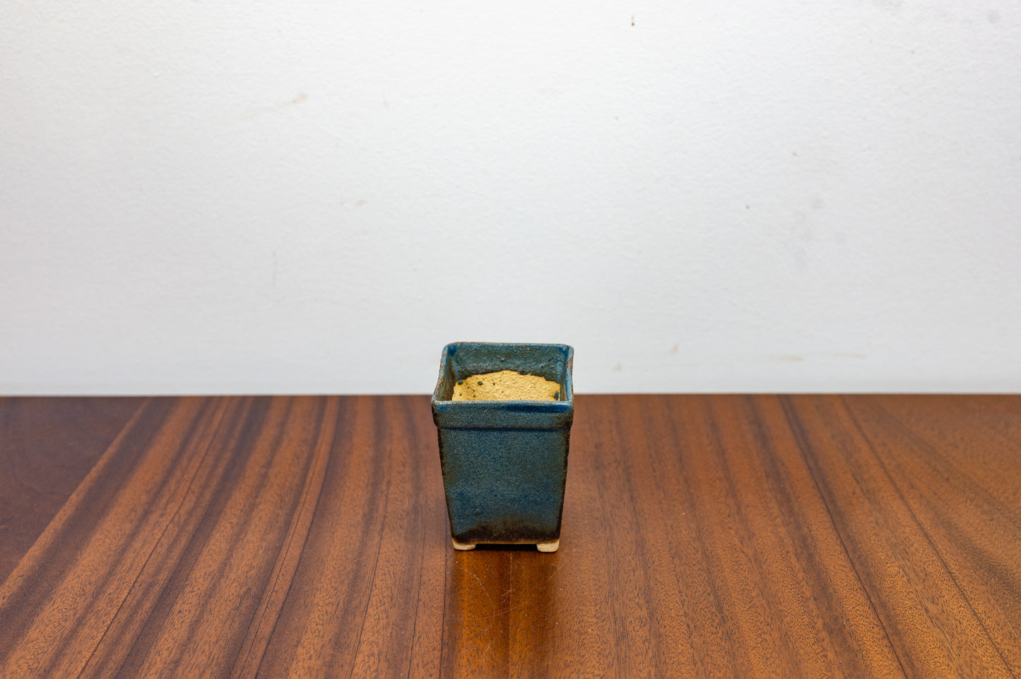 Matt Blue Mini Cascade Cube Ceramic Bonsai Pot 5cm