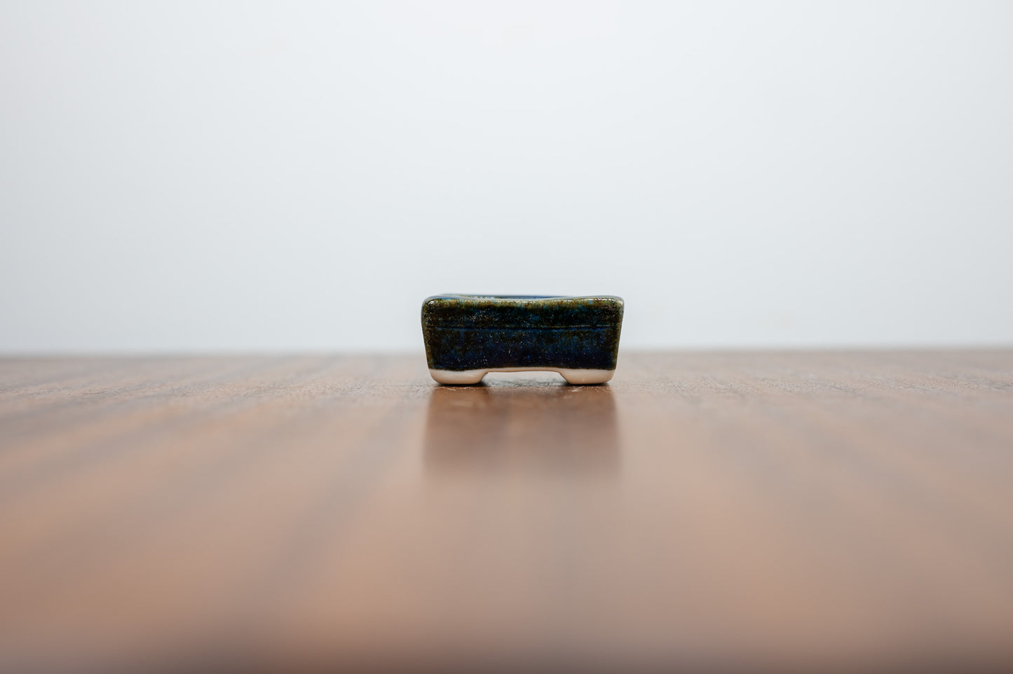 Dark Blue Opal WHITE Stoneware Bonsai Pot 4.5cm