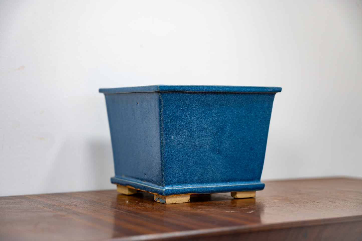 Matt Blue Large Cascade Bonsai Pot 15cm