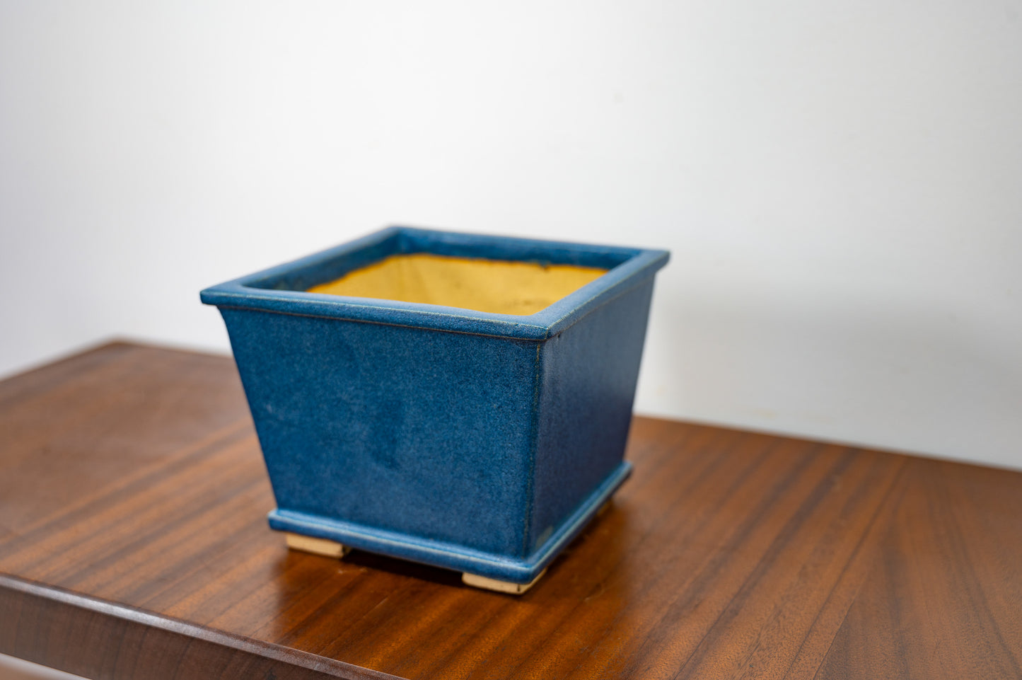 Matt Blue Large Cascade Bonsai Pot 15cm