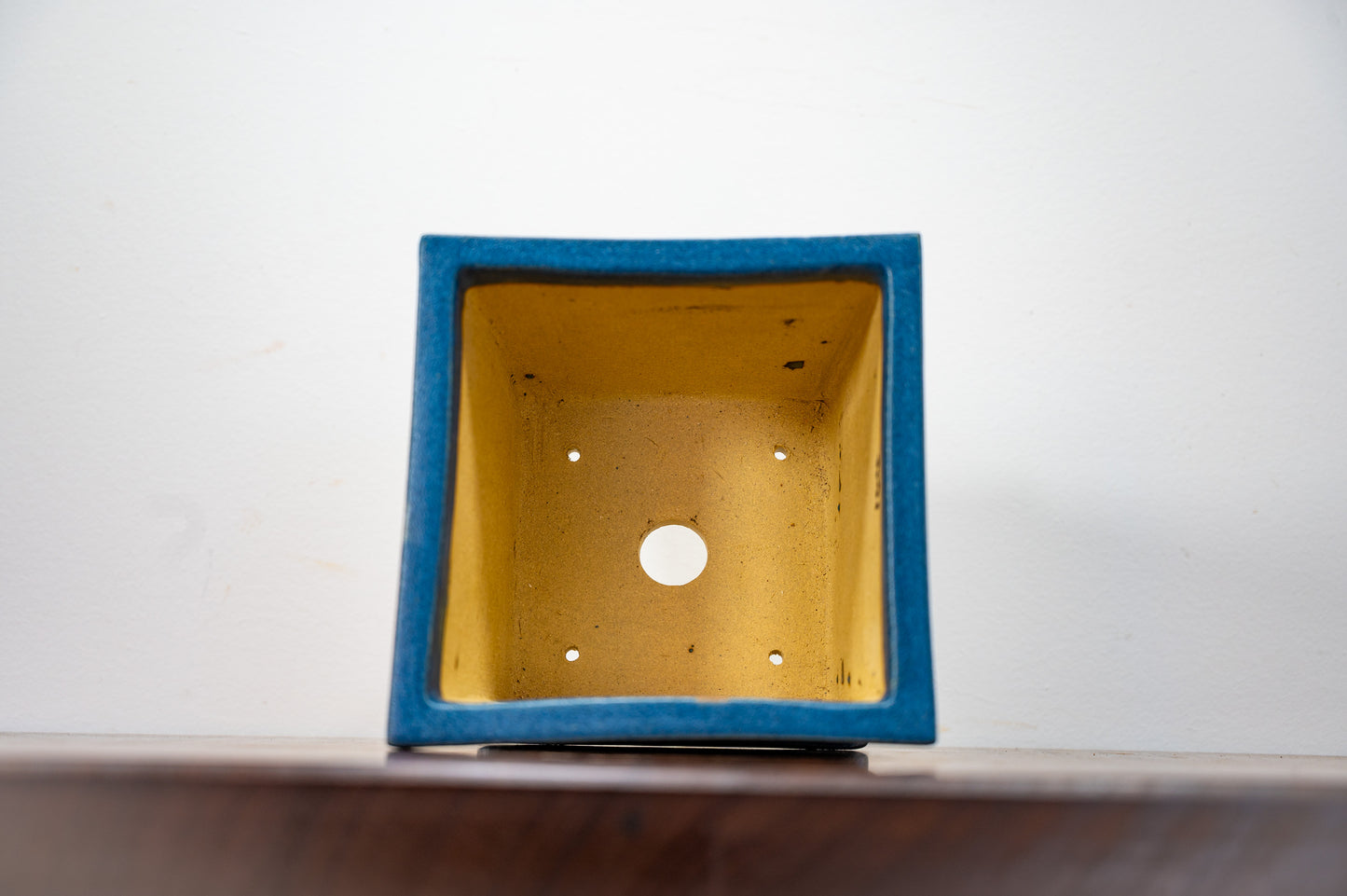 Matt Blue Large Cascade Bonsai Pot 15cm