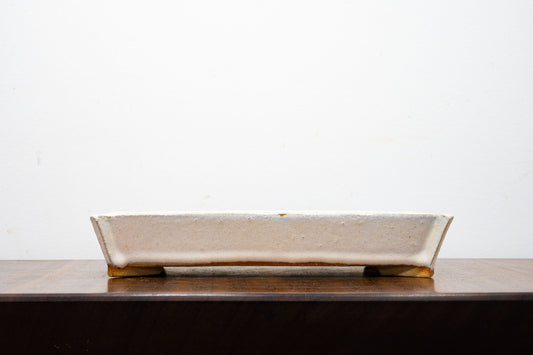 Romantic Cream Rectangular Ceramic Bonsai Dish 23cm