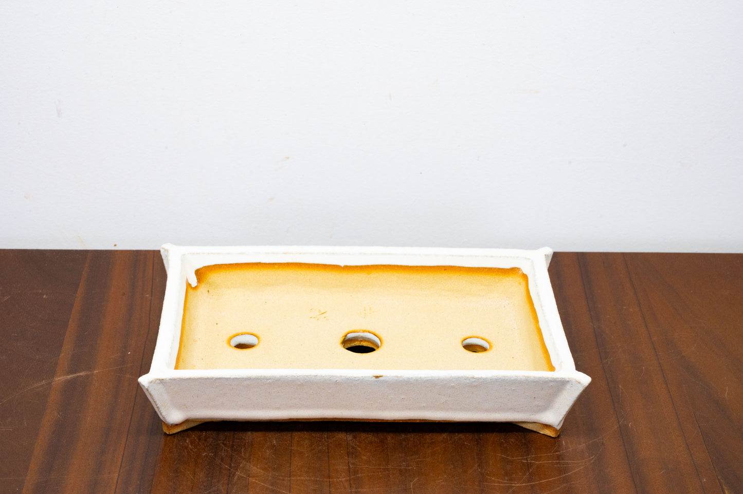 Romantic Cream Rectangular Ceramic Bonsai Dish 23cm