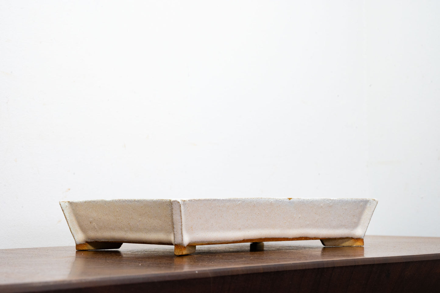 Romantic Cream Rectangular Ceramic Bonsai Dish 23cm