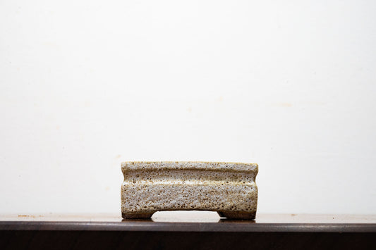 Textured Romantic Cream Ceramic 7.5cm Bonsai Vessel