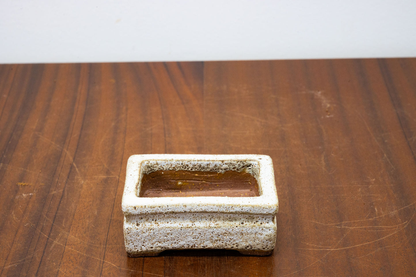 Textured Romantic Cream Ceramic 7.5cm Bonsai Vessel