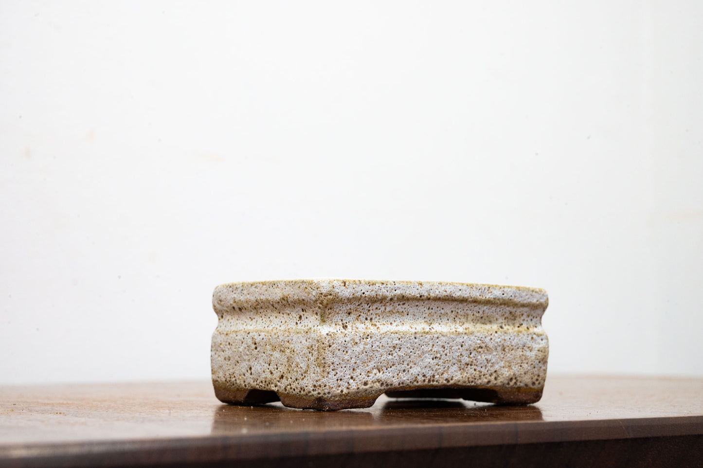 Textured Romantic Cream Ceramic 7.5cm Bonsai Vessel