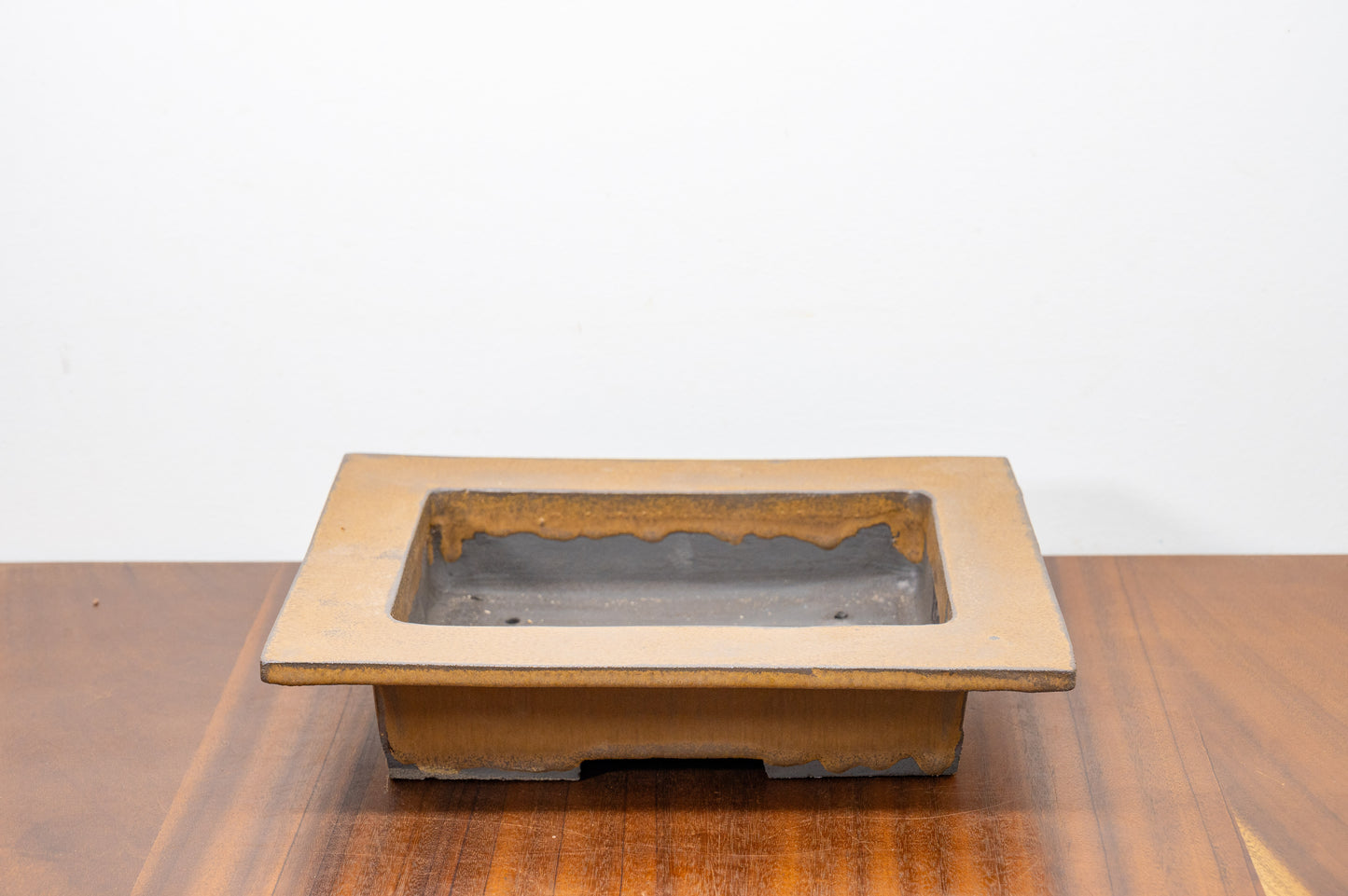 Venus Brown Shallow Rectangular Ceramic Bonsai 26cm Dish