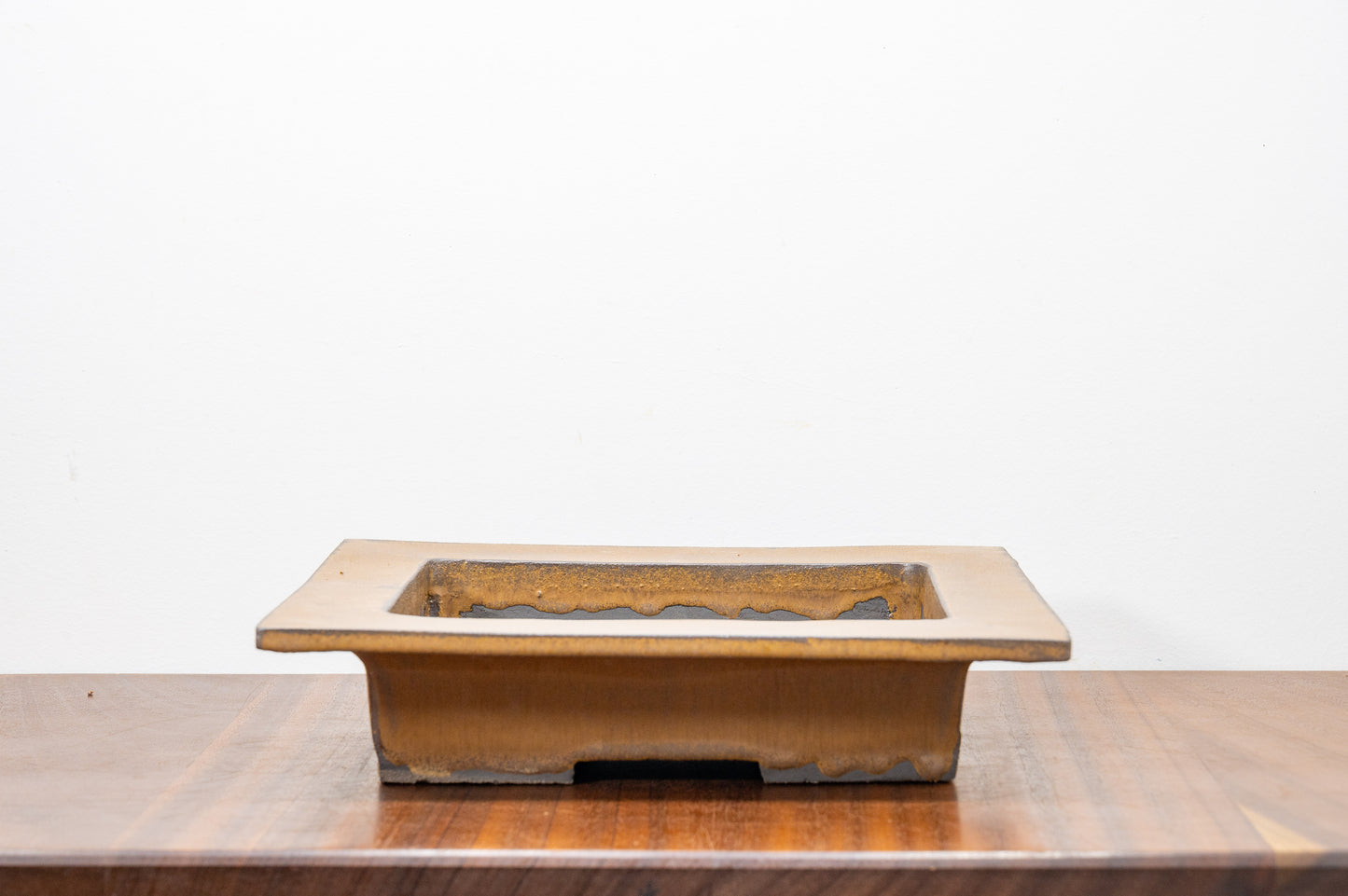 Venus Brown Shallow Rectangular Ceramic Bonsai 26cm Dish