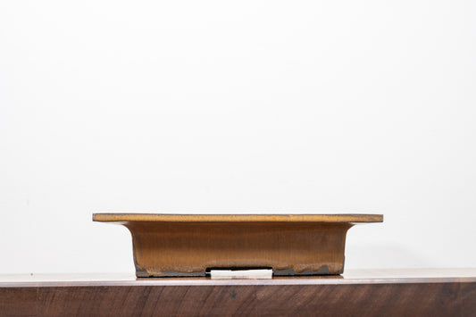 Venus Brown Shallow Rectangular Ceramic Bonsai 26cm Dish