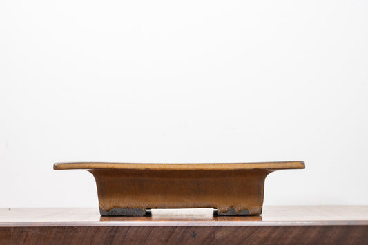 Venus Brown Shallow Rectangular Ceramic Bonsai 24cm Dish