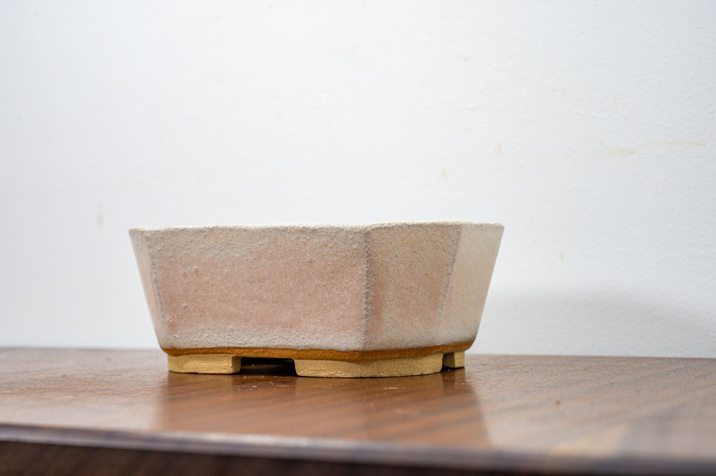 Romantic Cream Cut Cornered  Deep Rectangular Ceramic Bonsai Dish 15cm