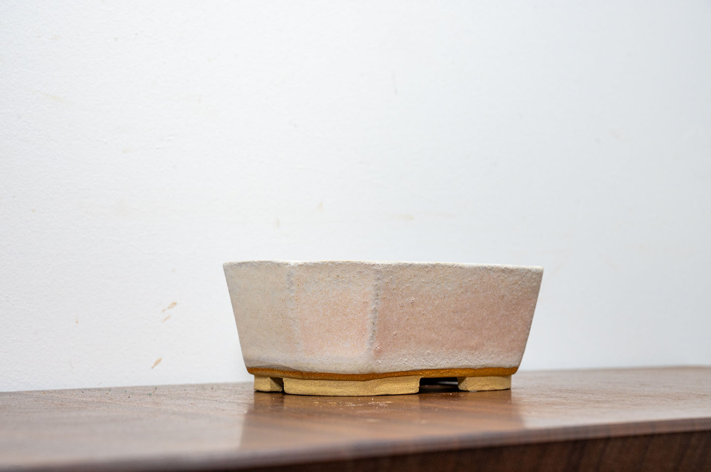 Romantic Cream Cut Cornered  Deep Rectangular Ceramic Bonsai Dish 15cm