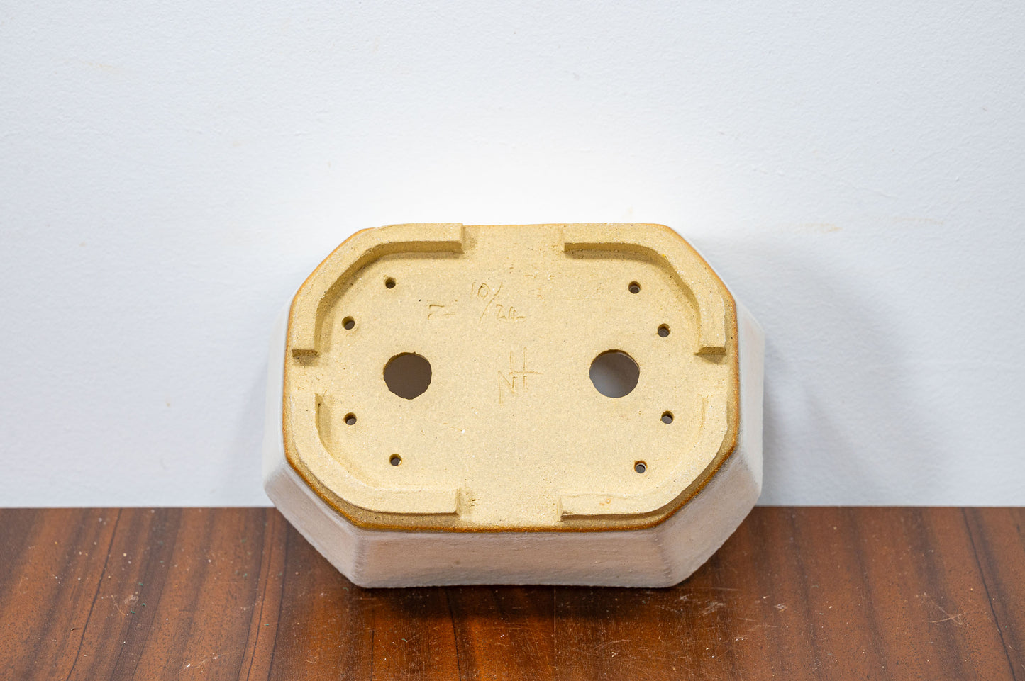 Romantic Cream Cut Cornered  Deep Rectangular Ceramic Bonsai Dish 15cm