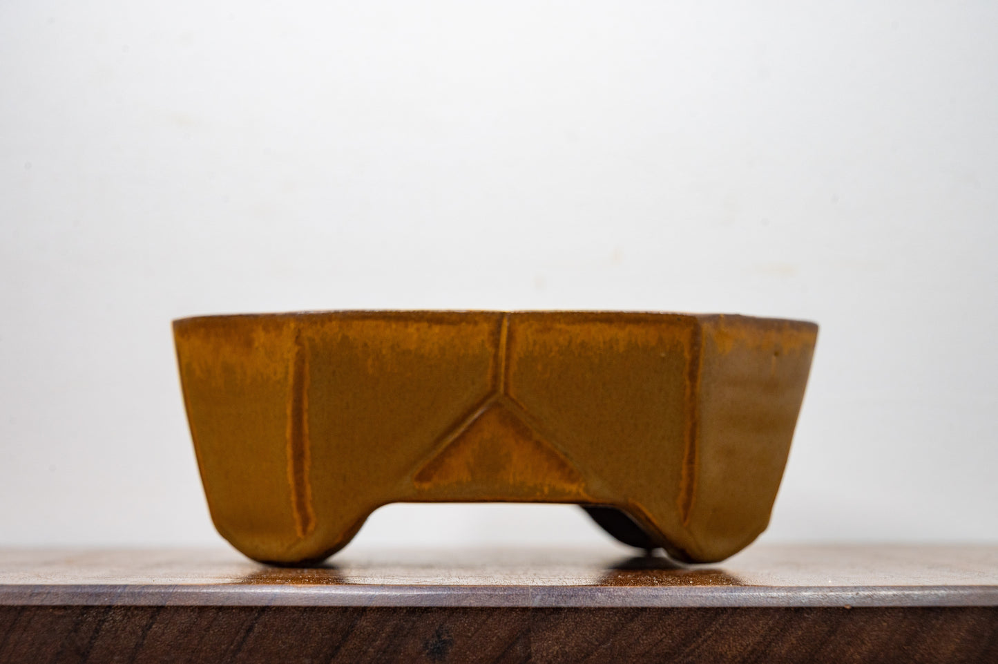 Venus Brown DEEP Square Ceramic Bonsai Dish 17cm