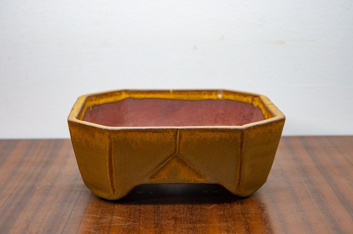 Venus Brown DEEP Square Ceramic Bonsai Dish 17cm