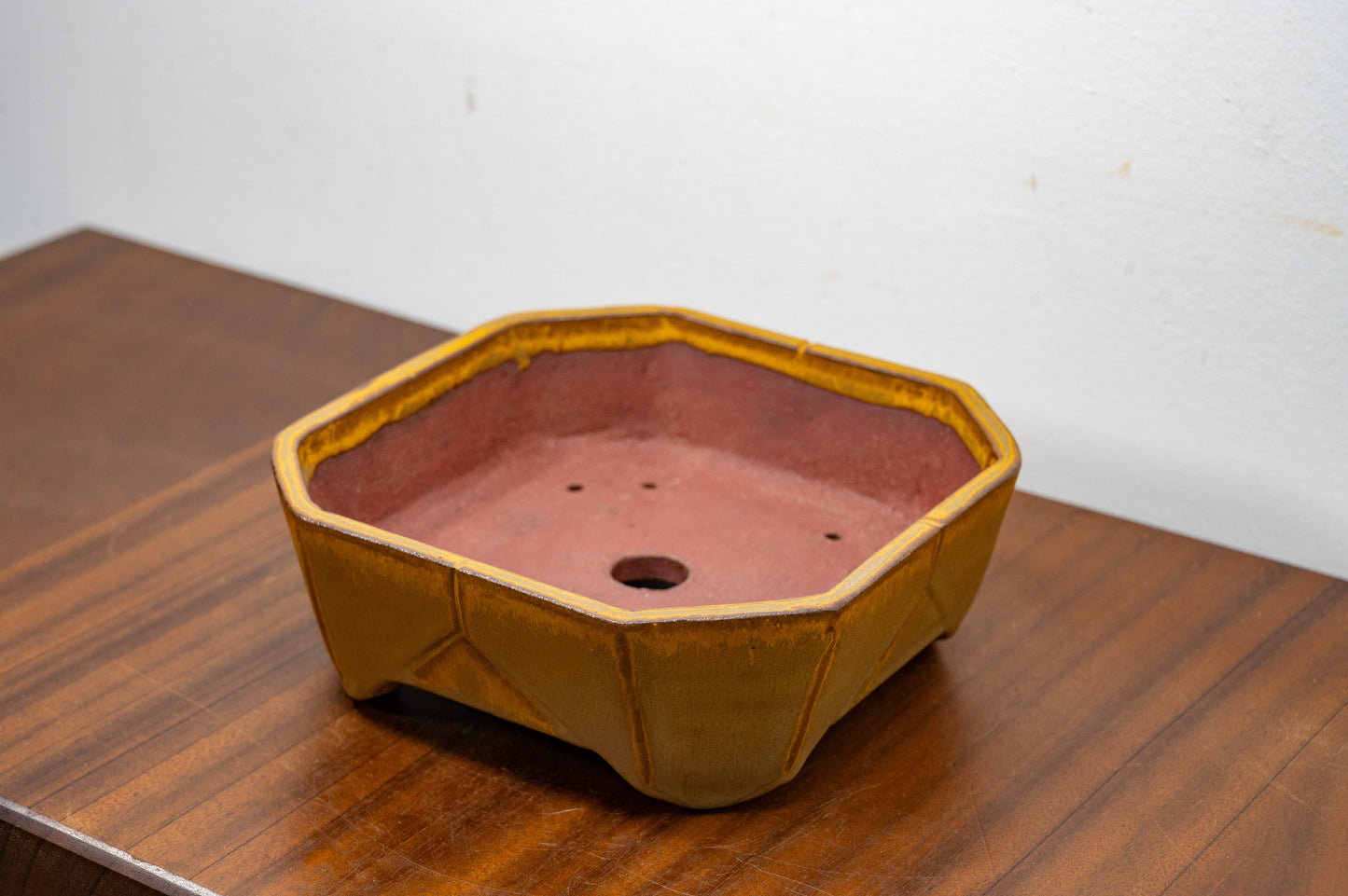 Venus Brown DEEP Square Ceramic Bonsai Dish 17cm