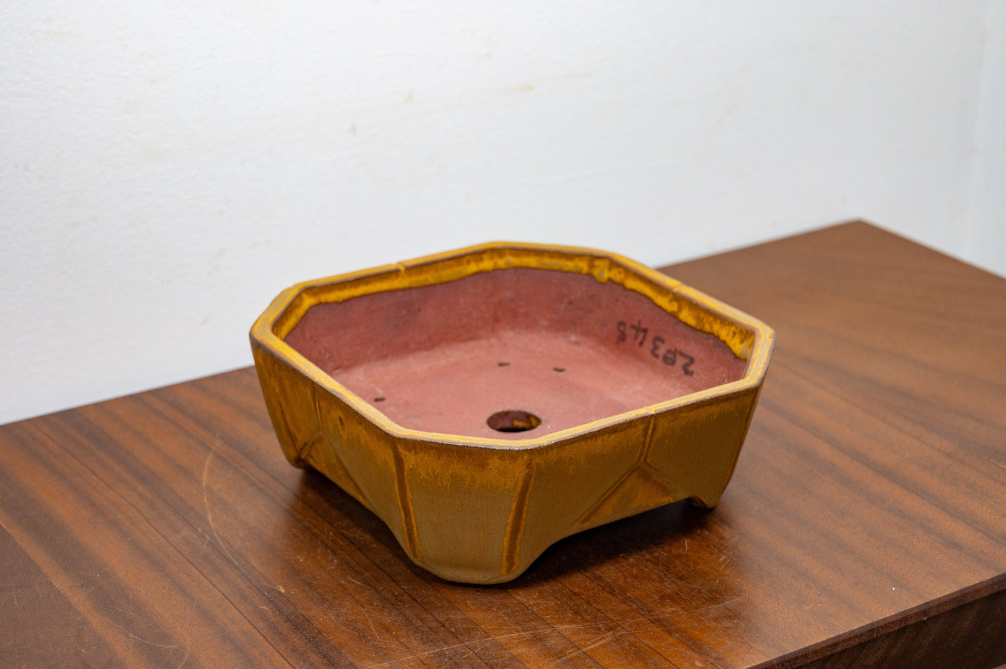Venus Brown DEEP Square Ceramic Bonsai Dish 17cm