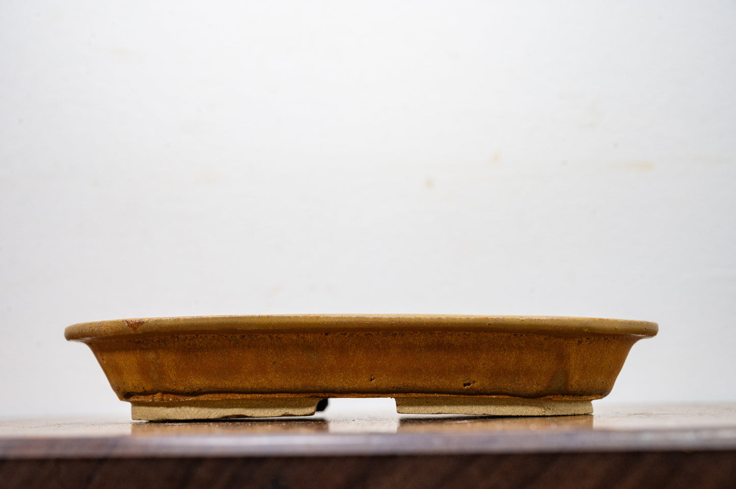 Venus Brown - Shallow Rectangular Ceramic Bonsai Pot 18cm