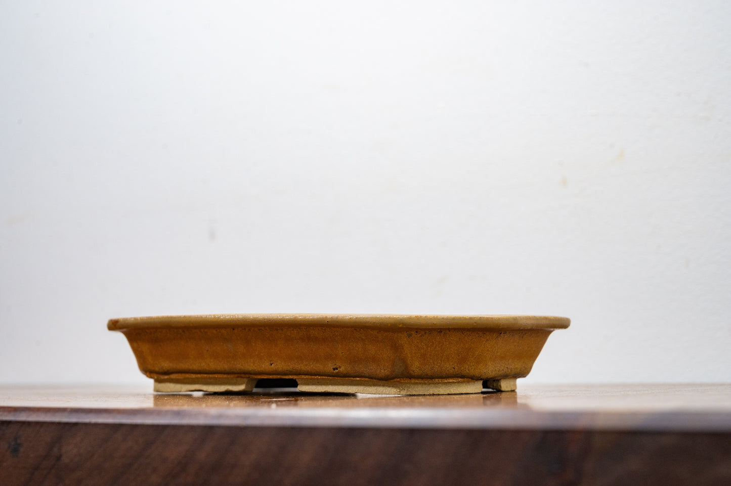 Venus Brown - Shallow Rectangular Ceramic Bonsai Pot 18cm