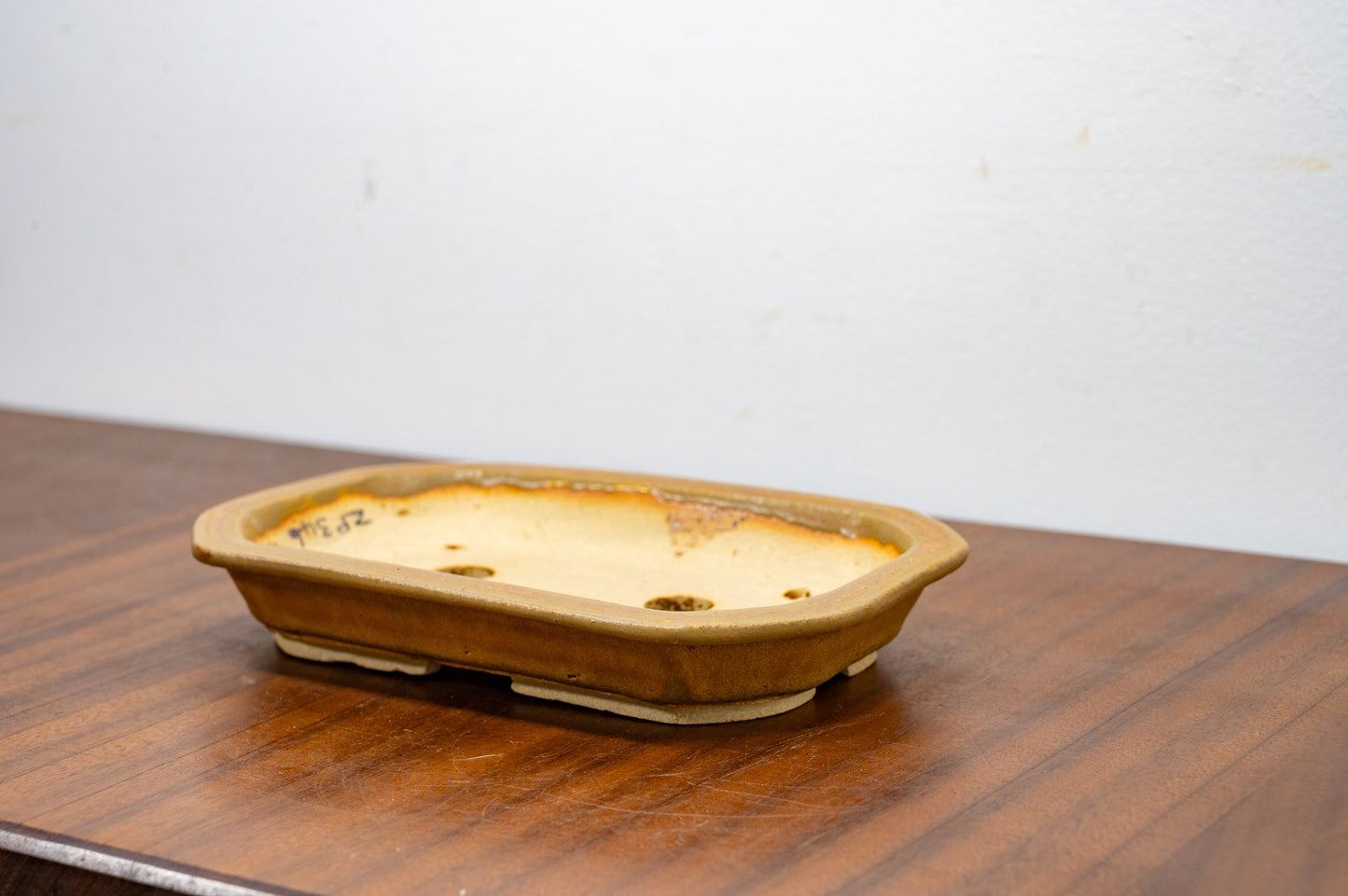 Venus Brown - Shallow Rectangular Ceramic Bonsai Pot 18cm