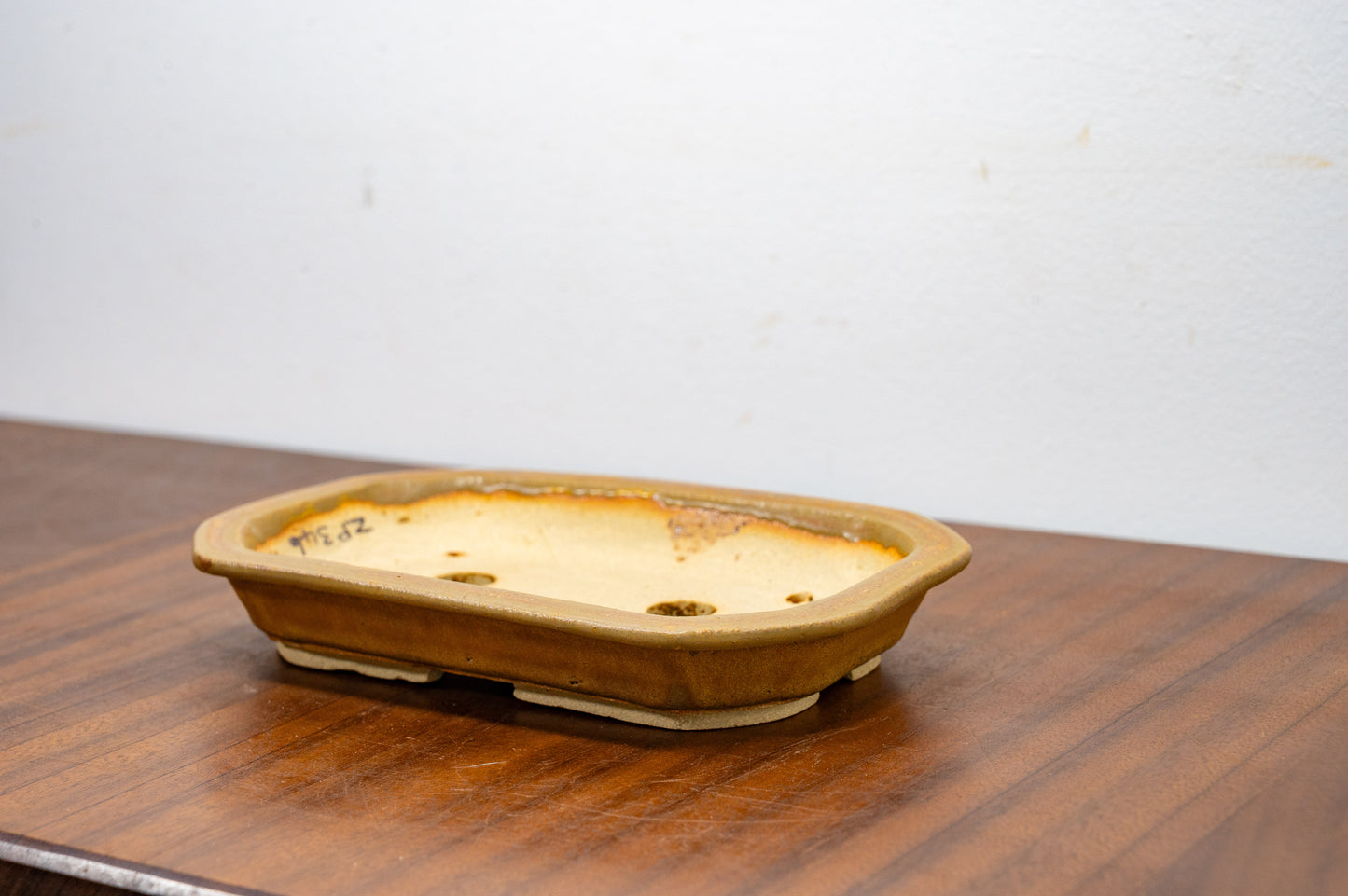 Venus Brown - Shallow Rectangular Ceramic Bonsai Pot 18cm