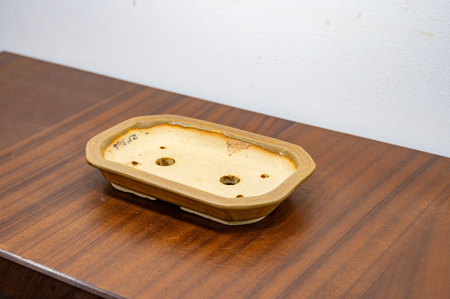 Venus Brown - Shallow Rectangular Ceramic Bonsai Pot 18cm