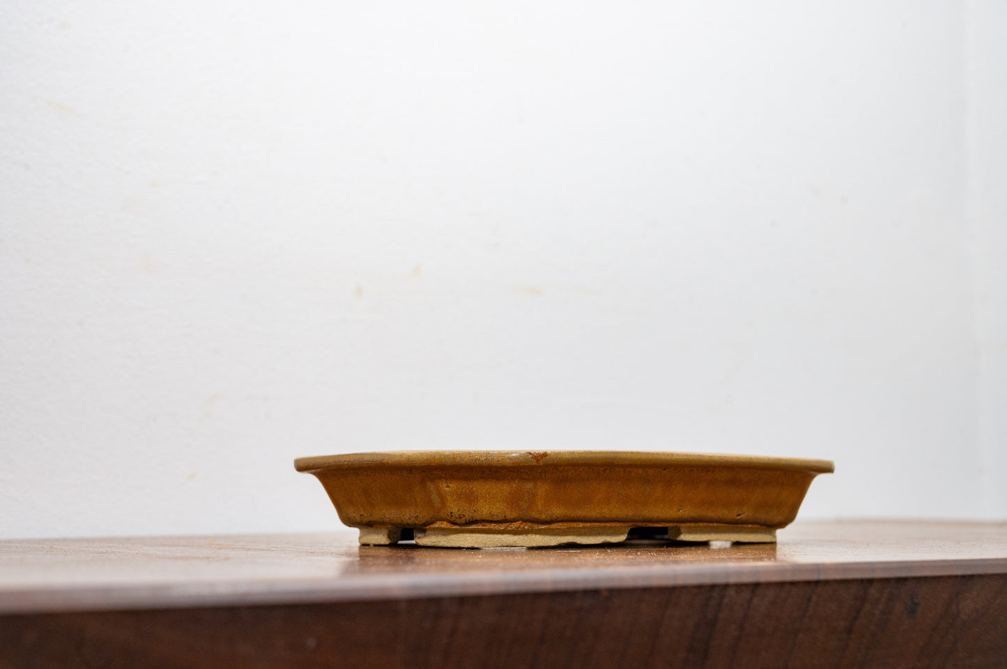 Venus Brown - Shallow Rectangular Ceramic Bonsai Pot 18cm