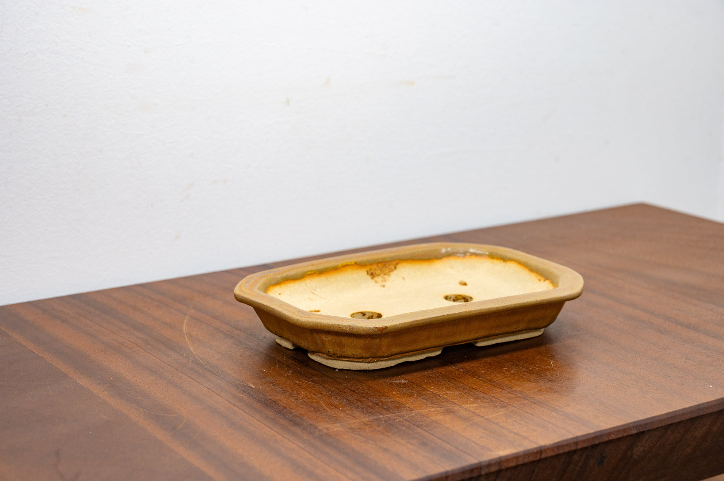 Venus Brown - Shallow Rectangular Ceramic Bonsai Pot 18cm