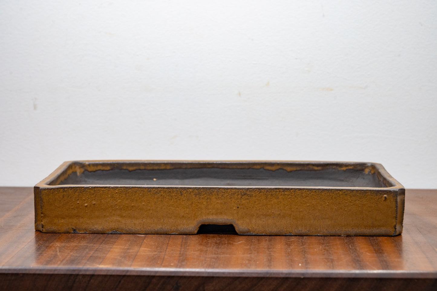 Venus Brown Shallow Rectangular Ceramic Bonsai 29cm Dish