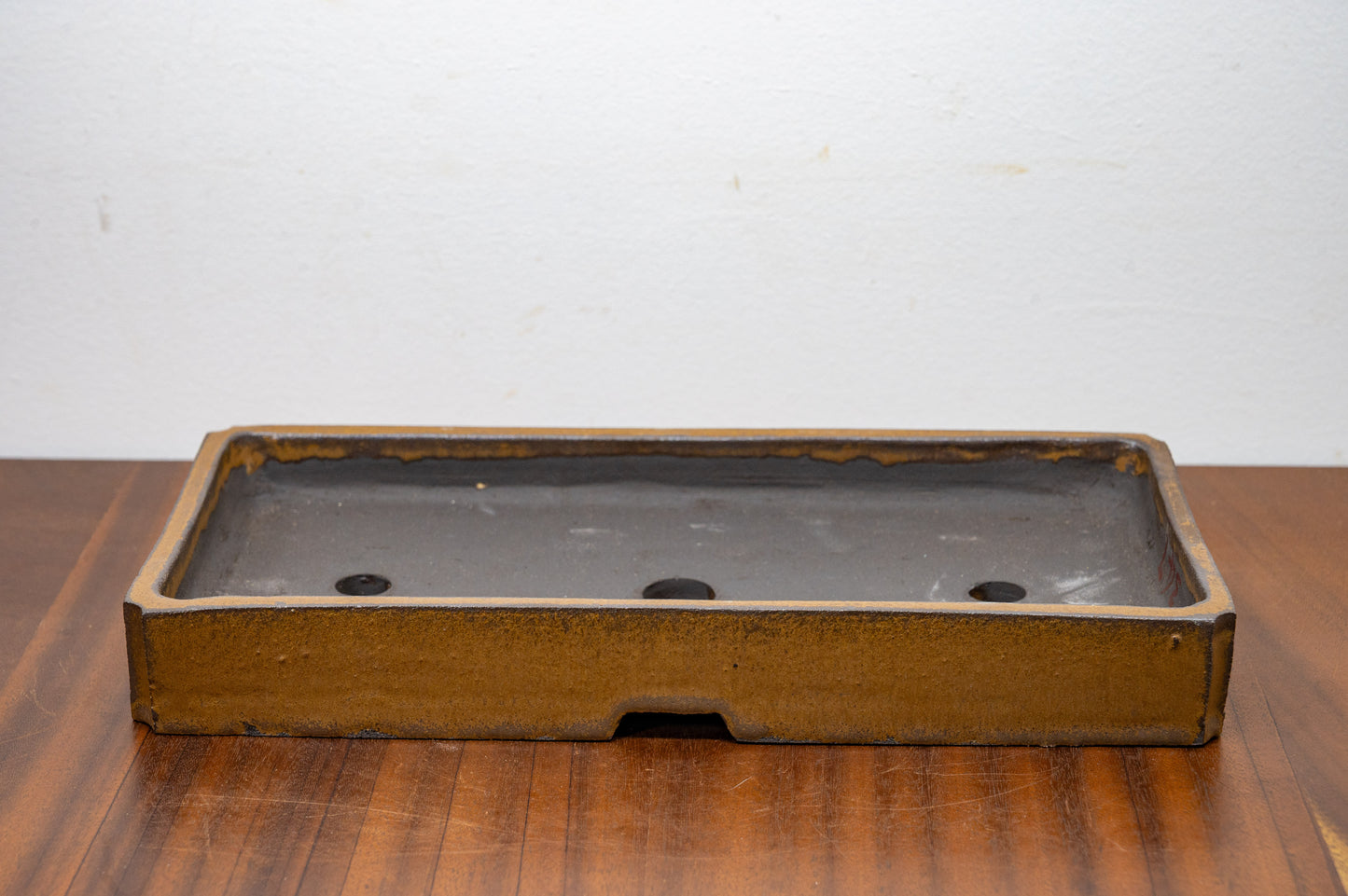 Venus Brown Shallow Rectangular Ceramic Bonsai 29cm Dish